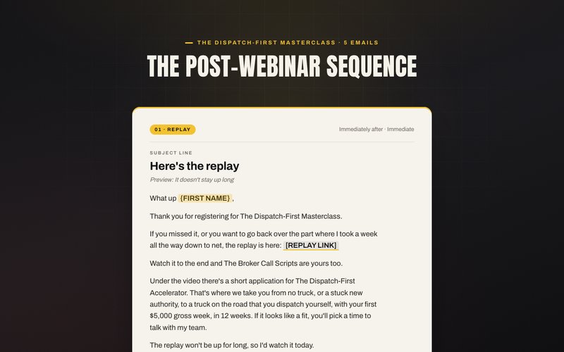 Post-webinar preview